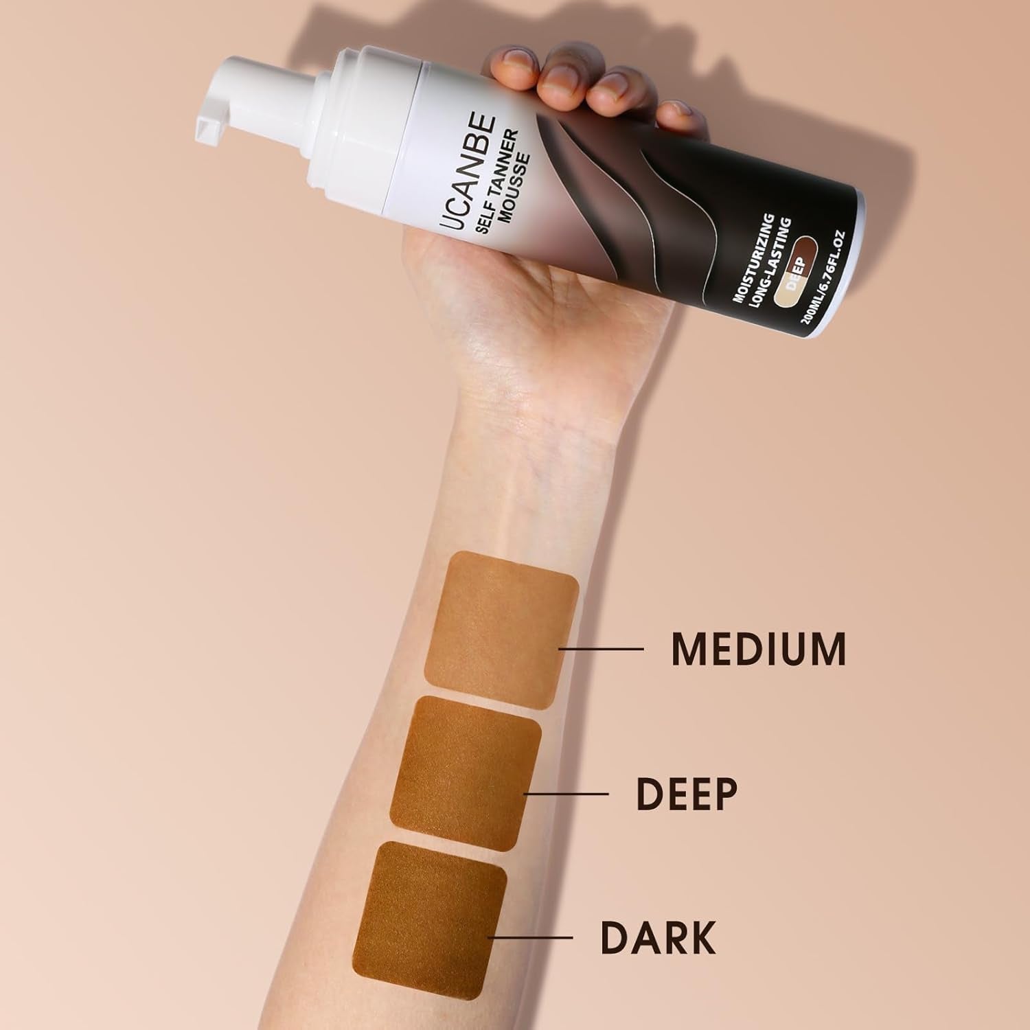 UCANBE Self Tanning Mousse β Sunless Glow, Fast-Drying & Streak-Free