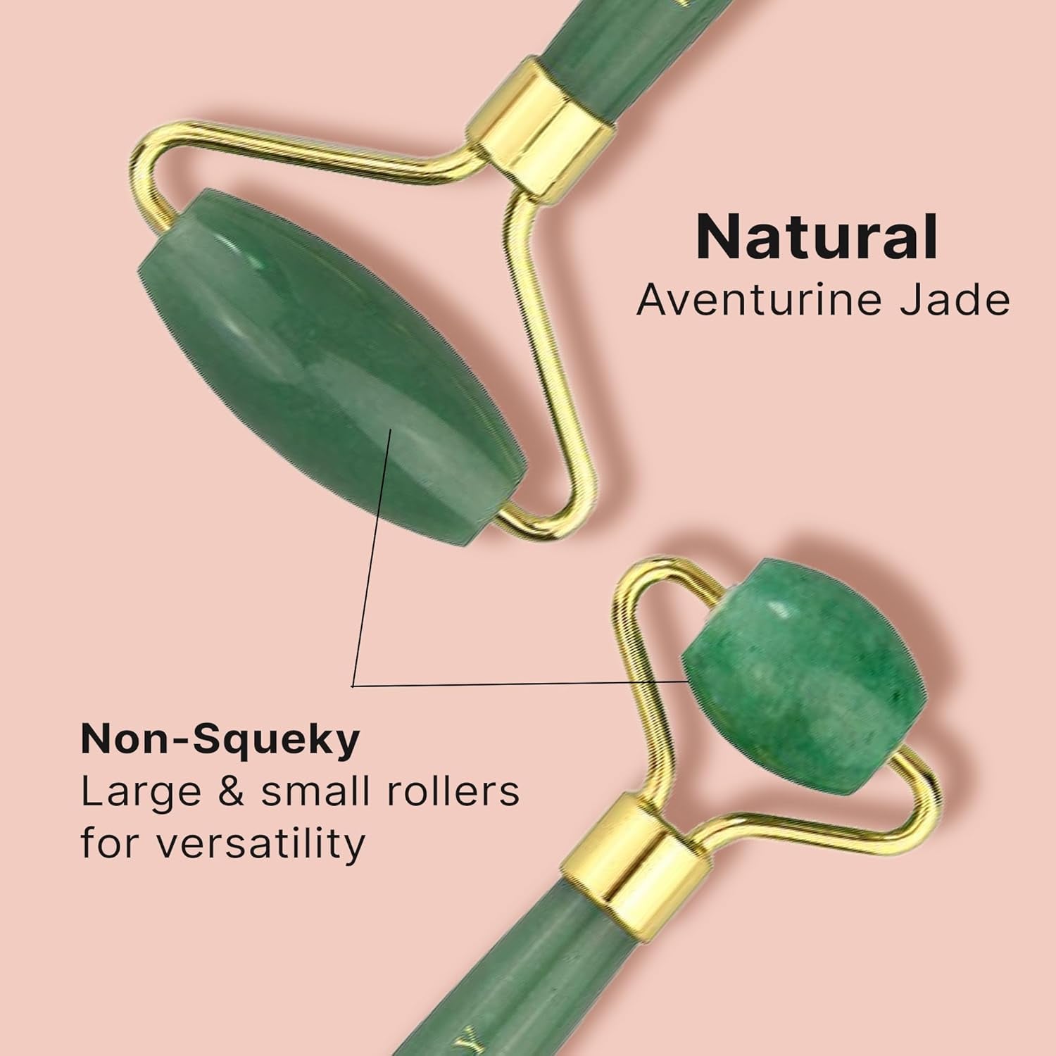 Rose Quartz Facial Roller β Cooling Tool for Puffiness & Glow