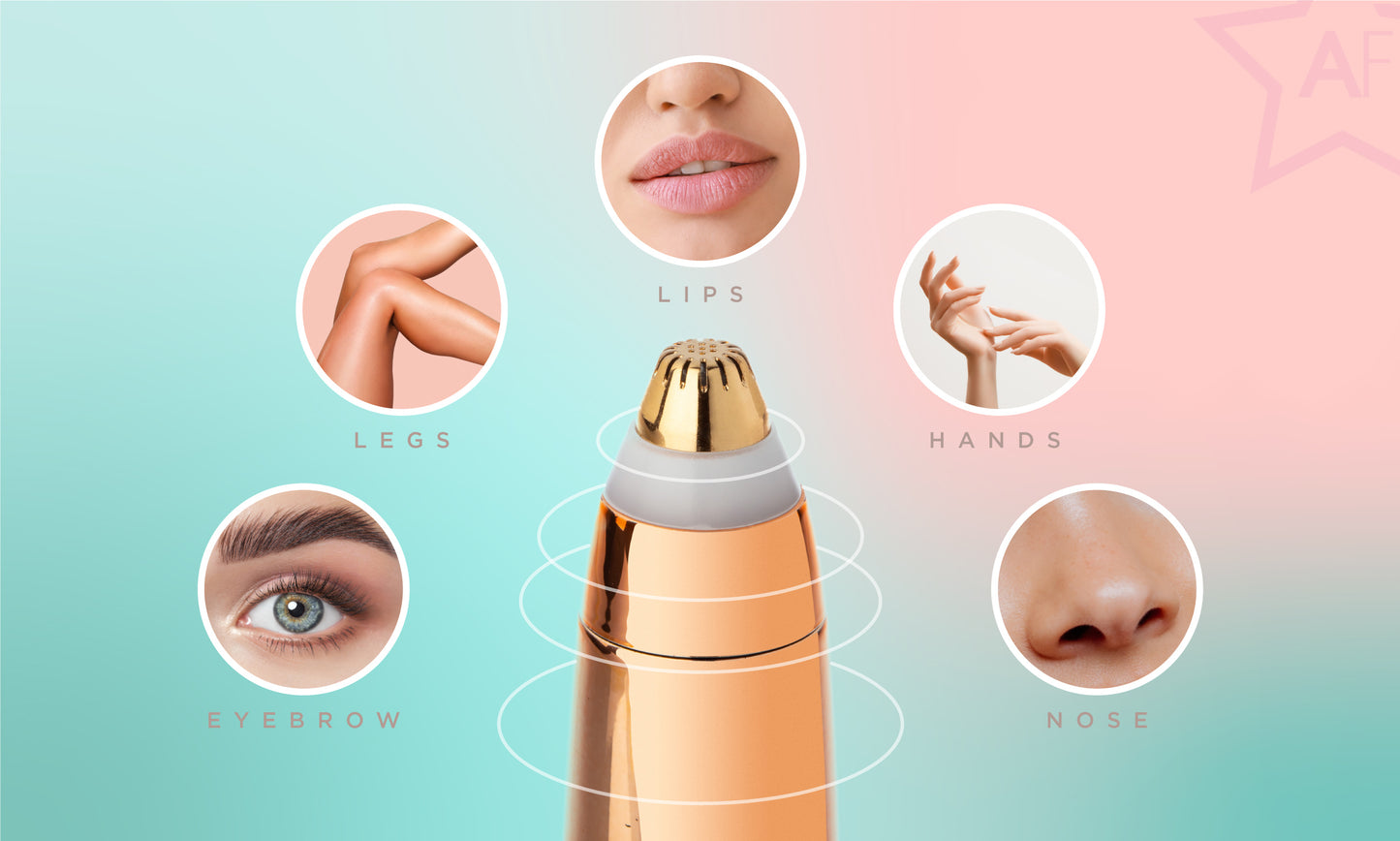 Precision Brow Shavers with Rose Gold accents