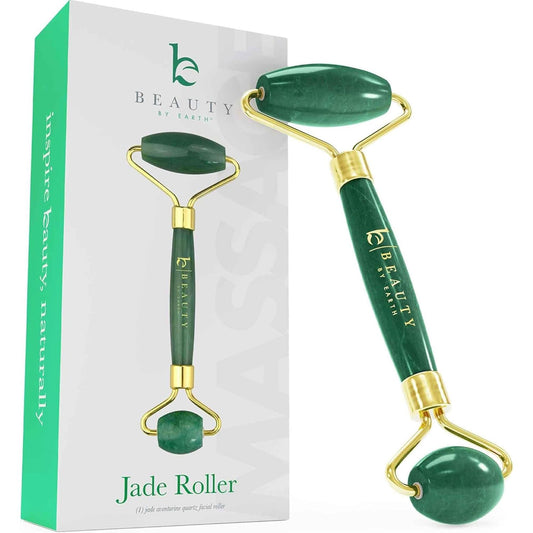 Rose Quartz Facial Roller – Cooling Tool for Puffiness & Glow