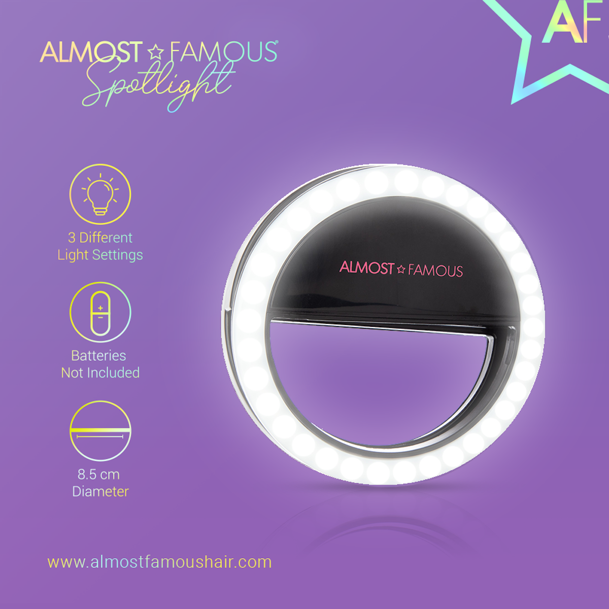 Spotlight Selfie Light – Black