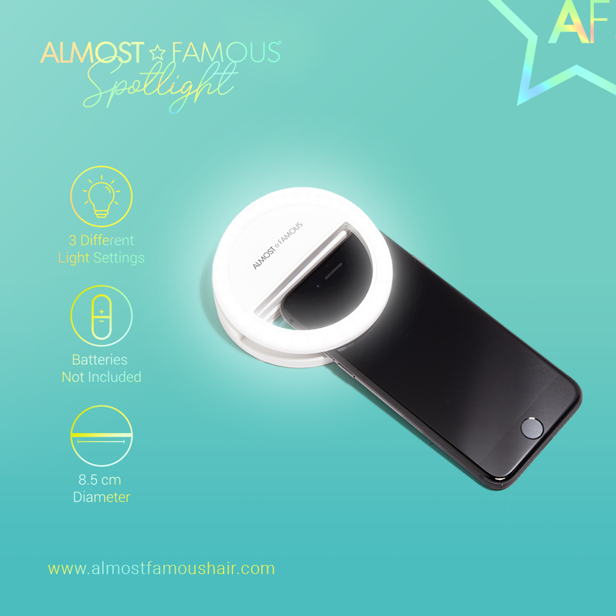 Spotlight Selfie Light – Black