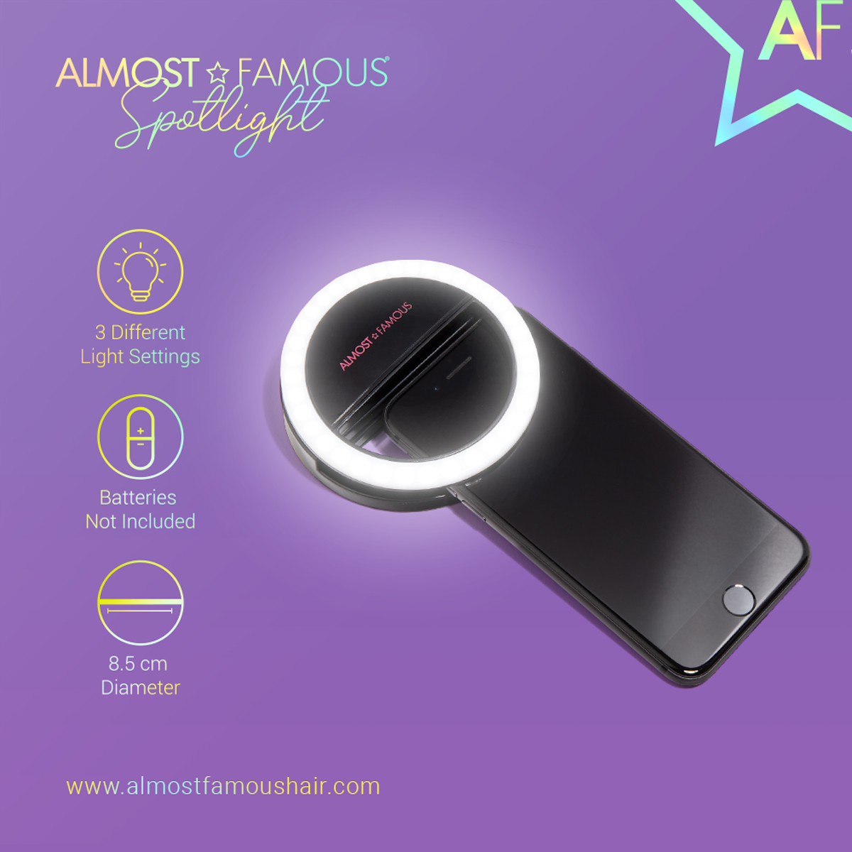 Spotlight Selfie Light – Black